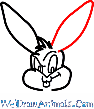 300x350 How To Draw Gangster Bugs Bunny From Looney Tunes