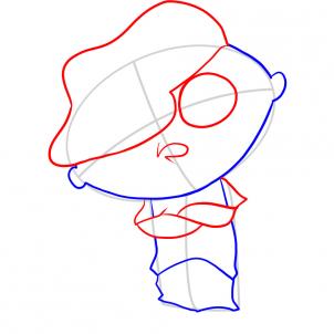 302x302 how to draw gangster stewie, step