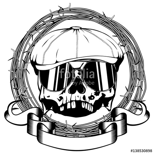 500x500 Gangster Skull Stock Image And Royalty Free Vector