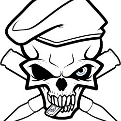 Gangster Skull Drawing | Free download on ClipArtMag