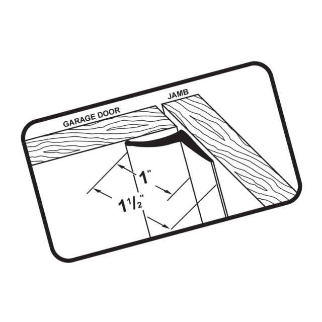 640x640 M D Building Products Vinyl Garage Door Top And Sides Seal