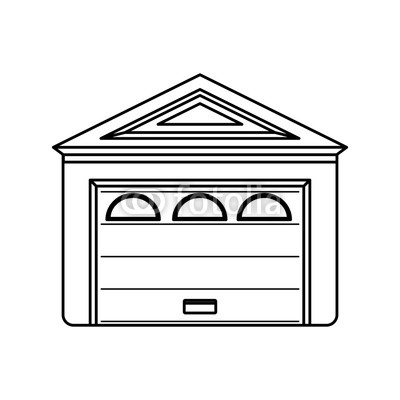 400x400 Garage Door House Icon Vector Illustration Graphic Design Buy