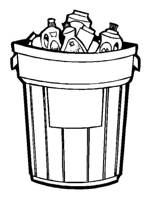 529x700 Rolling Garbage Can Clipart