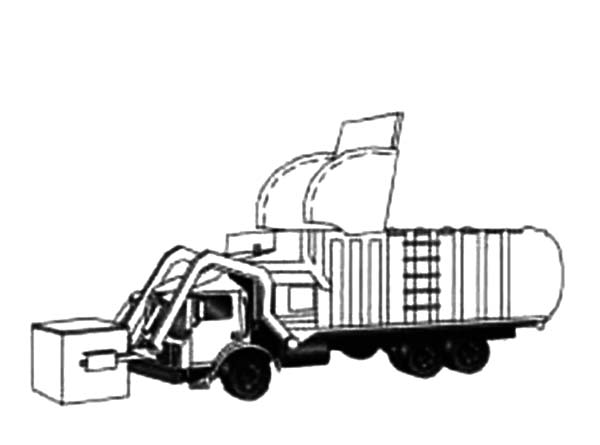 600x445 Drawing Garbage Truck Coloring Pages