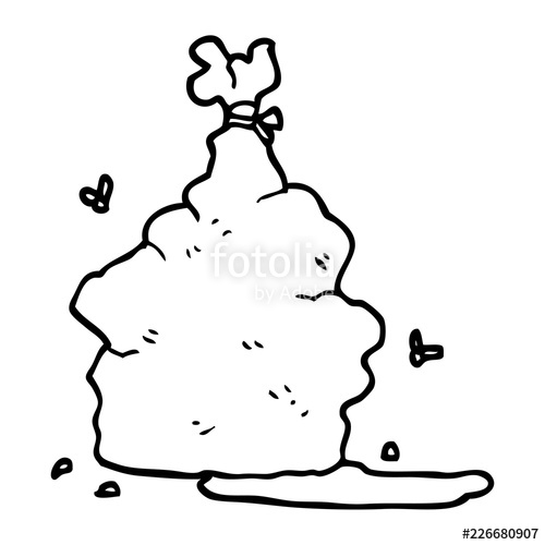500x500 Line Drawing Cartoon Garbage Bag Stock Image And Royalty Free
