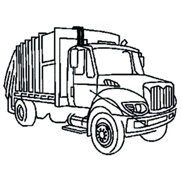 600x600 Garbage Truck Coloring