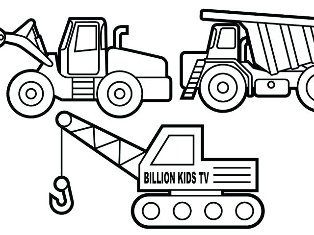 640x480 Construction Trucks Coloring Pages