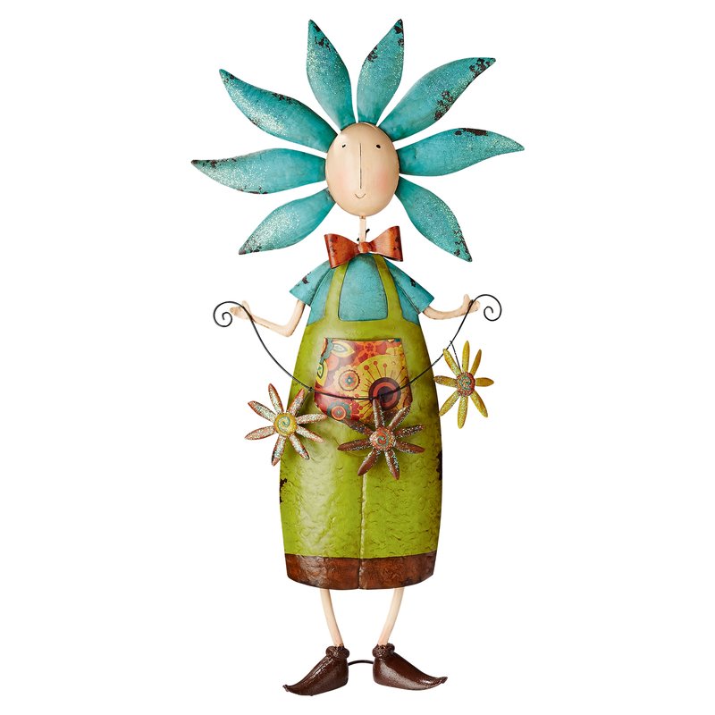 800x800 Design Toscano Flower Child Metal Garden Boy Statue Wayfair