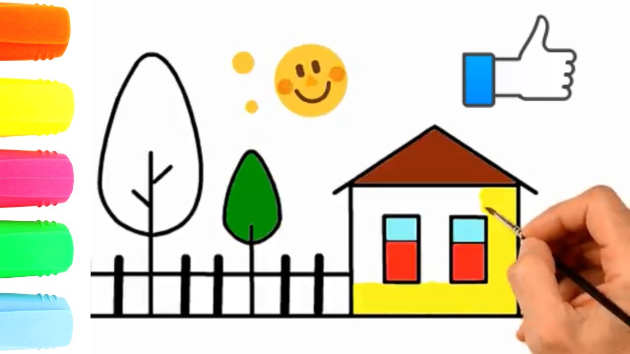 1280x720 House Drawing For Kidshow To House Drawing Easy For Kid Colouring