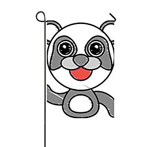 300x300 Draw Panda Animal Double Sided Garden Flag