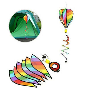 300x300 Us Striped Colorful Windsock Hot Air Balloon Wind Spinner Garden