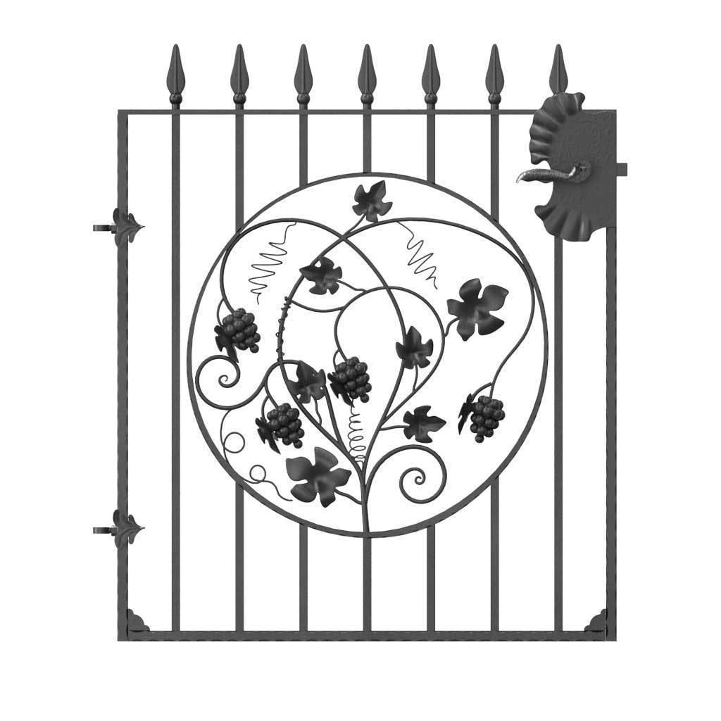 1024x1024 Garden Side Gate With Decorative Panel Latch Tailored Size
