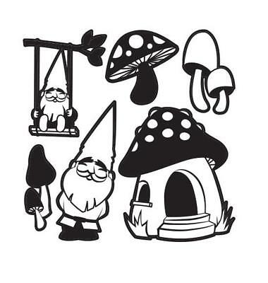 380x400 Darice Cutting Dies Garden Gnome Mushroom Pieces Die Cut
