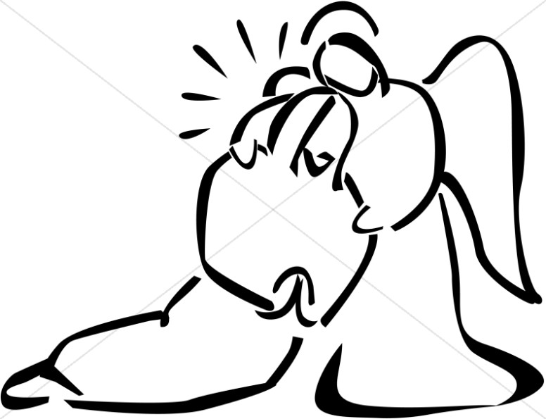 776x595 jesus and angel in garden of gethsemane maundy thursday clipart