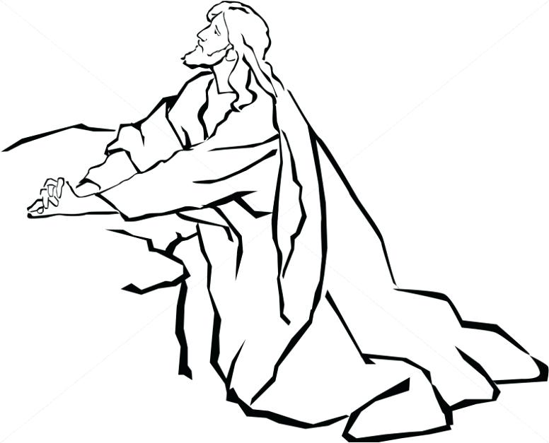 776x627 Wonderful Black And White Line Drawings Of Jesus In The Garden