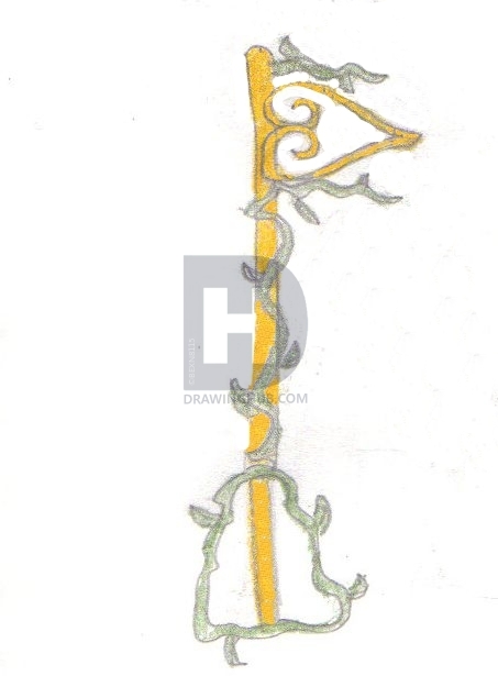 453x615 Garden Of Eden, Original Keyblade Design Drawing