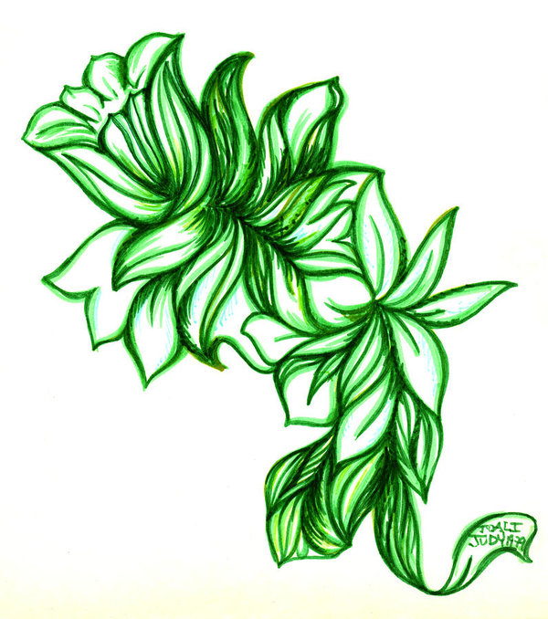 600x678 Green Leaves Poster