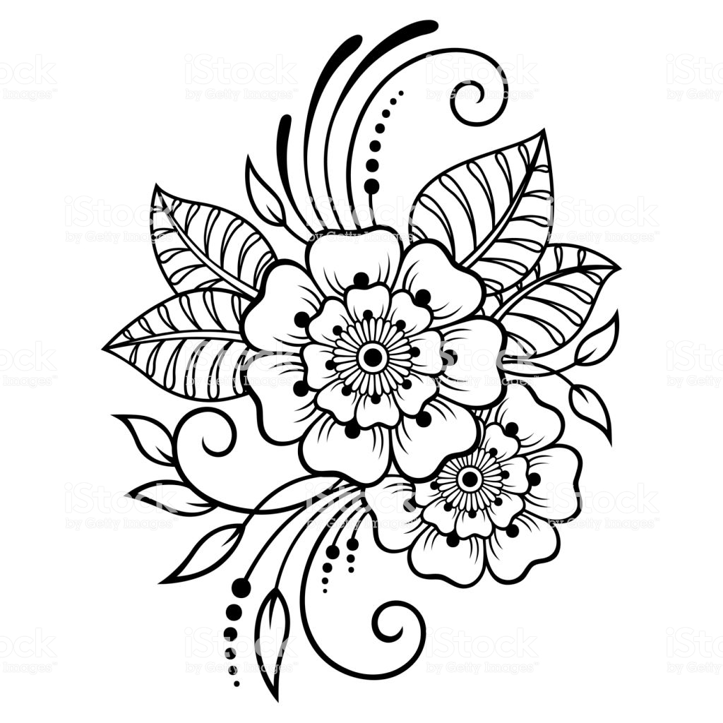 1024x1024 Huge Collection Of 'flower Decoration Drawing' Download More Than