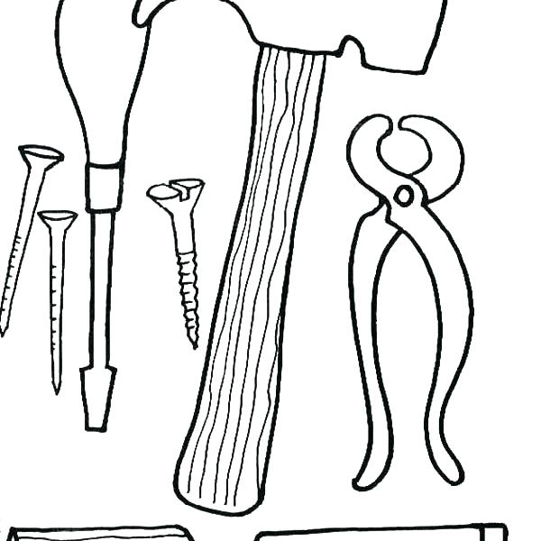 600x600 Tools Coloring Pages Tools Coloring