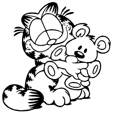 394x400 Garfield Coloring Sheet For Your Kids Drawing Cartoon Caharacter