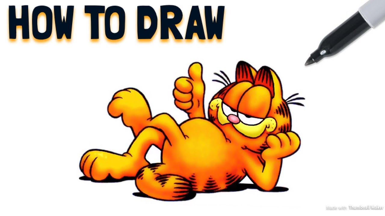 1280x720 How To Draw Garfield Drawing Tutorial