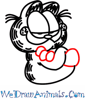 300x350 How To Draw Garfield