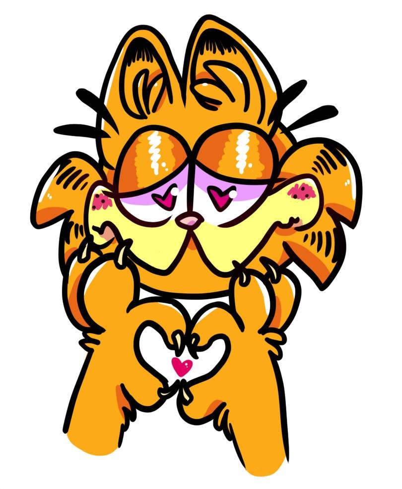 810x987 an original drawing of garfield he loves us all! garfield
