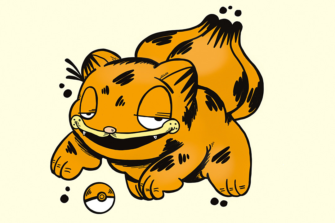 1080x720 Cartoonist Shawn Bowers Is Drawing Garfield As Pokemon
