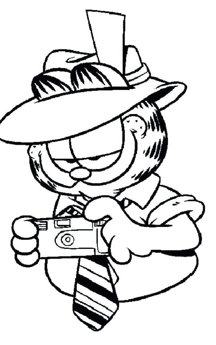 700x1116 Easy Garfield Coloring Pages Drawings