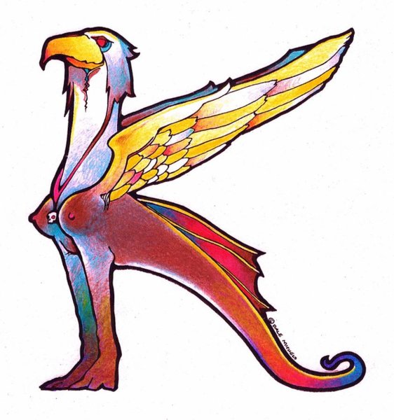 562x600 Gargoyle Drawings Fine Art America