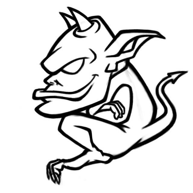 640x640 Gargoyle Cartoon Character Sketch Working Sketch