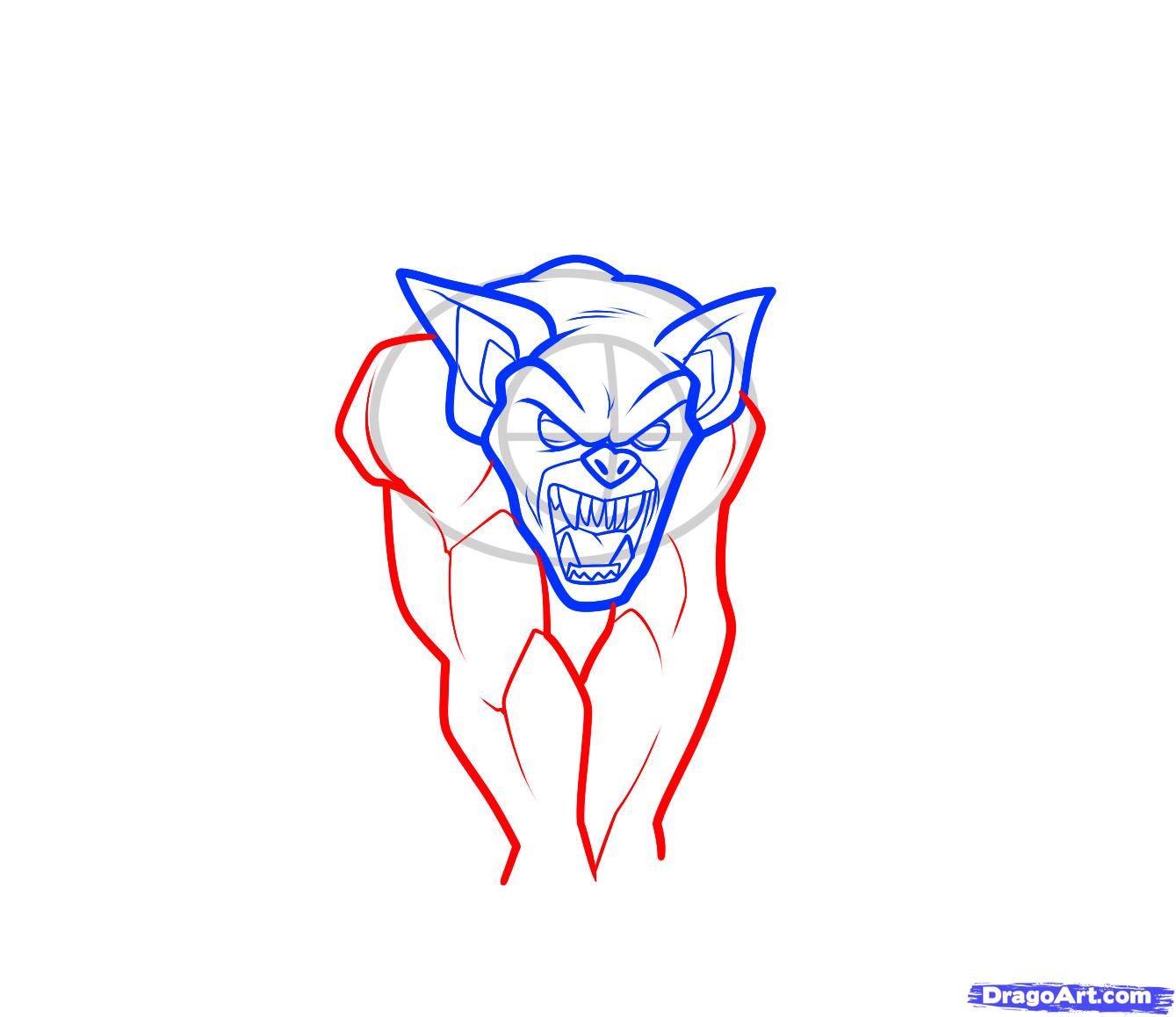 1339x1158 How To Draw A Gargoyle, Step