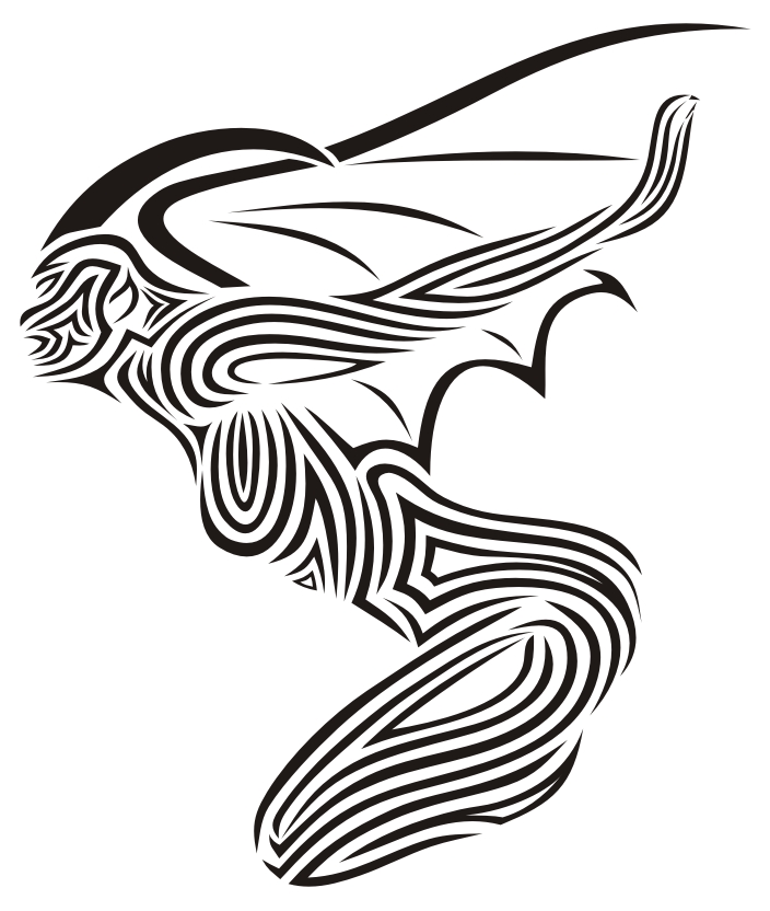 704x832 Tribal Woman Gargoyle Tattoo Design