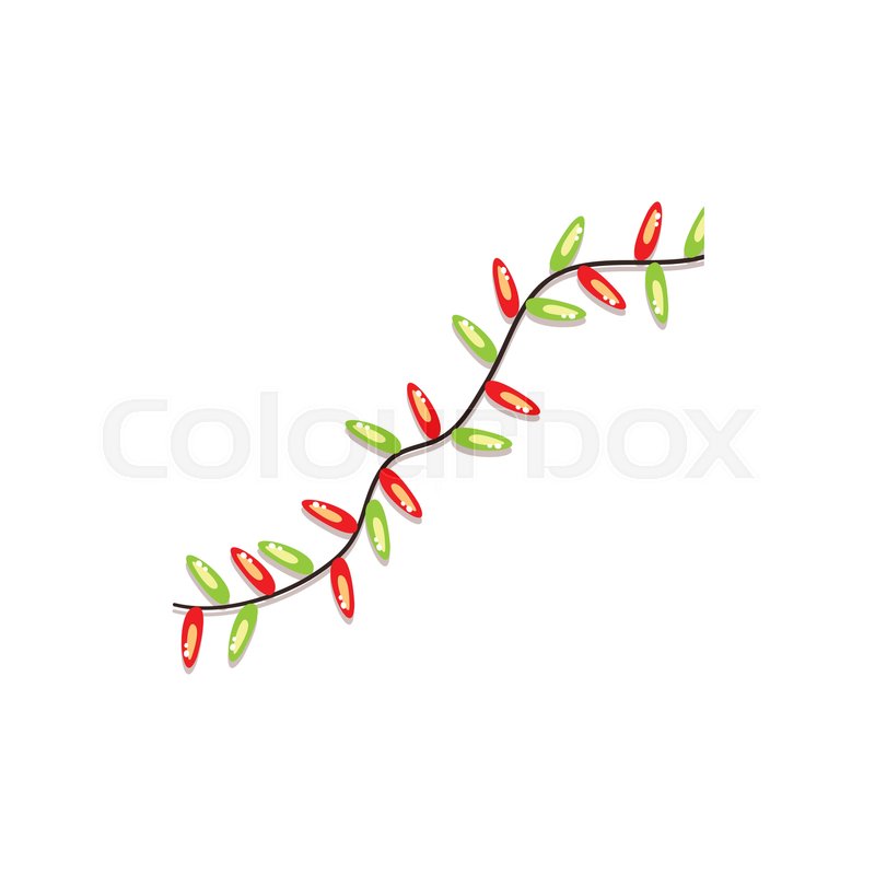 800x800 Electric Light Garland Classic Stock Vector Colourbox