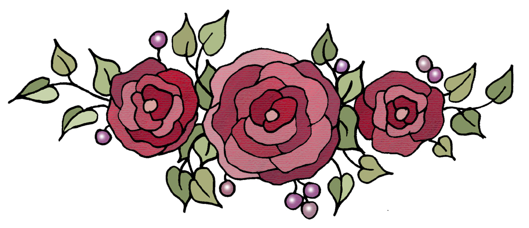 1056x456 Flower Garland Clipart