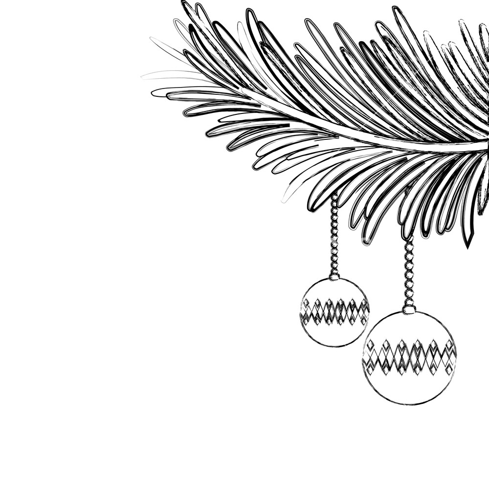 1000x1000 Figure Garland With Circle Balls To Christmas Decoration Vector