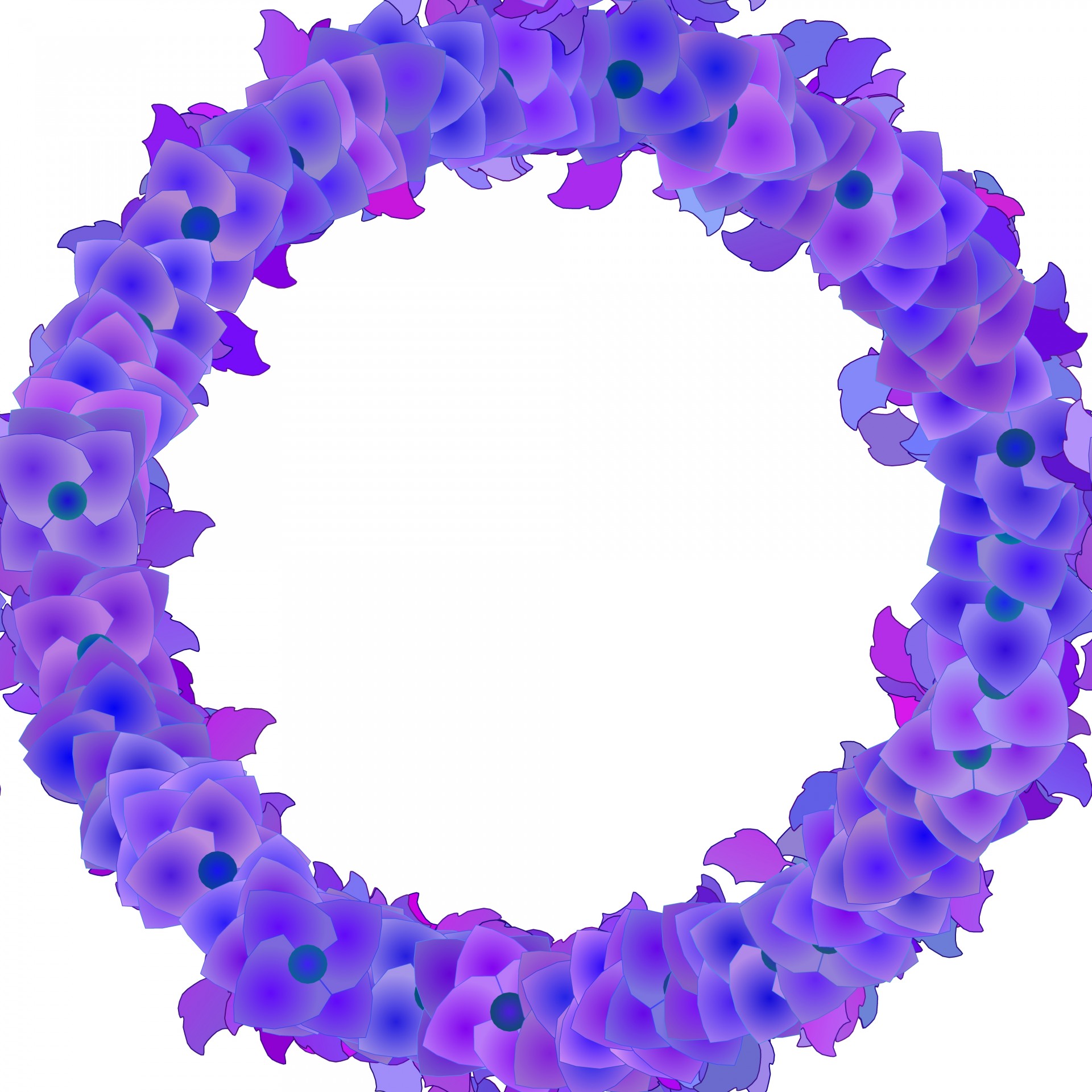 1920x1920 Blue, Violet, Garland, Frame, White