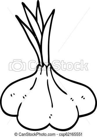 335x470 Line Drawing Cartoon Garlic Bulb