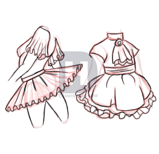 619x600 how to draw ruffles, step