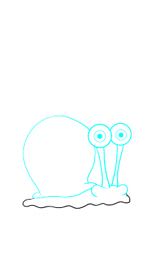 215x382 How To Draw Gary The Snail, Spongebob, Cartoons, Easy Step
