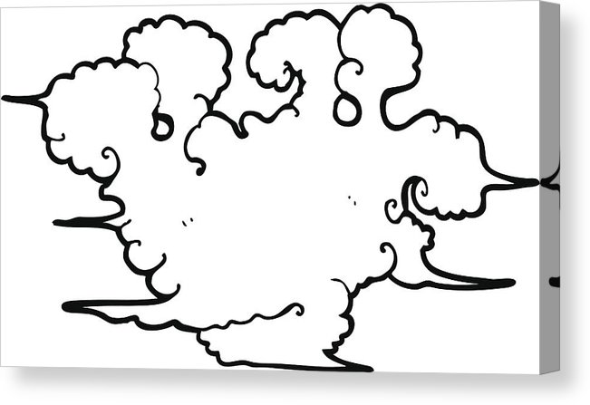 651x447 Line Drawing Cartoon Gas Cloud Canvas Print Canvas Art