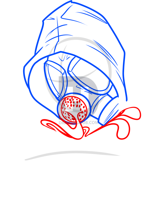 561x720 Gas Mask Drawing, Step