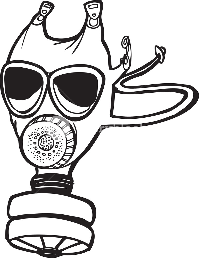 Gas Mask Drawing | Free download on ClipArtMag