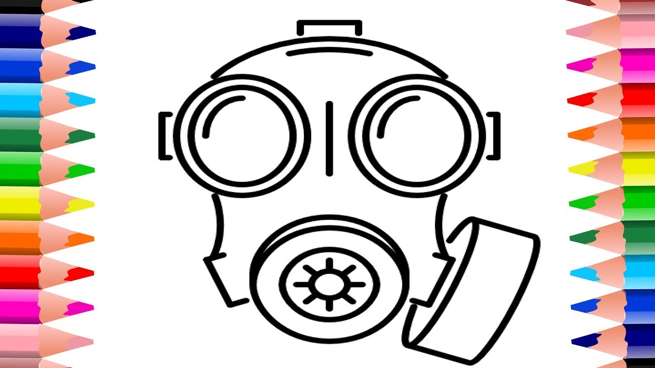 1280x720 how to draw gas maskr gas mask drawing for kids color learning
