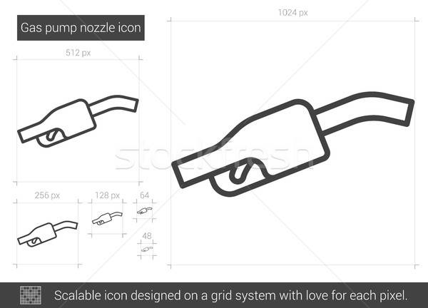 600x432 gas pump nozzle line icon vector illustration andrei krauchuk