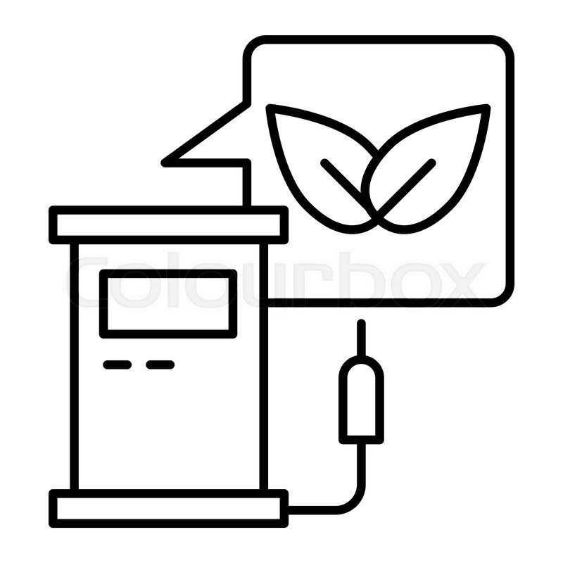 800x800 eco fuel thin line icon eco refueling stock vector colourbox
