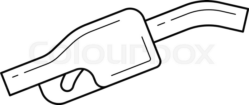 800x340 gas pump nozzle vector line icon stock vector colourbox