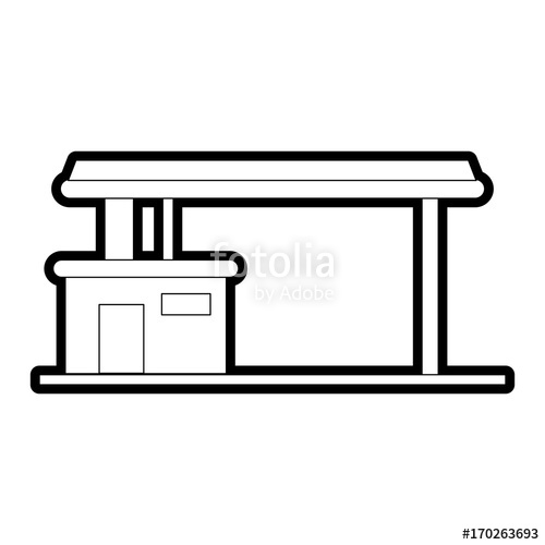 500x500 Gas Station Of Industry And Fuel Theme Isolated Design Vector