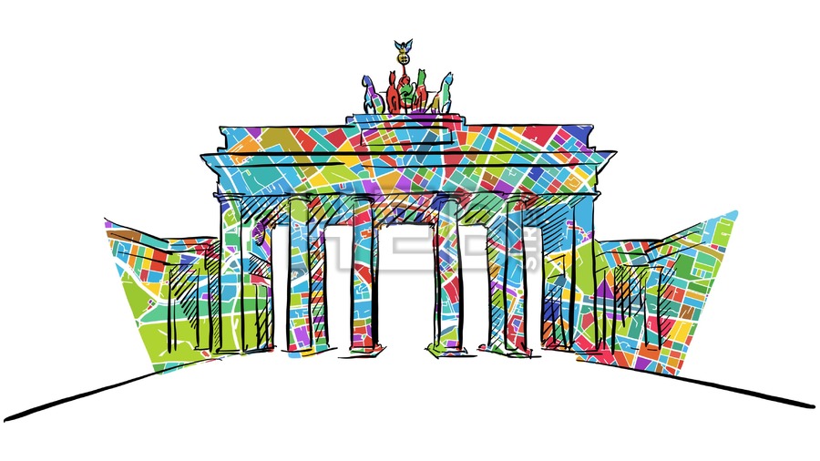 900x506 brandenburg gate self drawing lines with map hebstreits sketches
