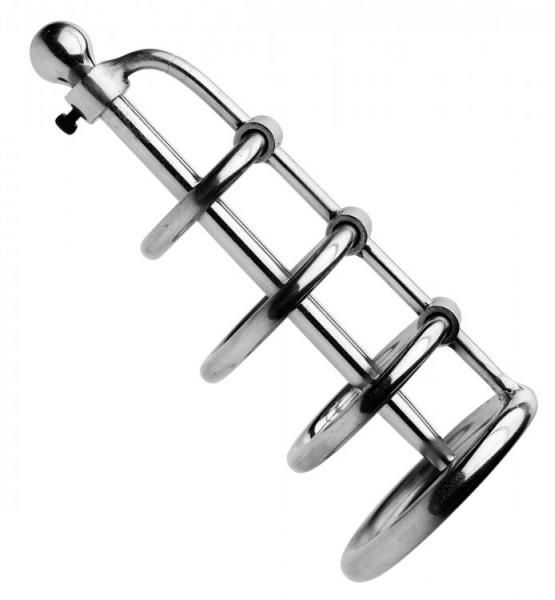 555x600 Gates Of Hell Stainless Steel Adjustable Cum Thru Sound Chastity
